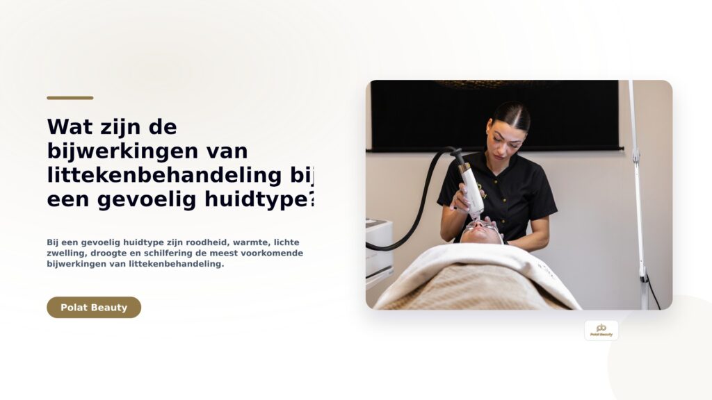 Wat zijn de bijwerkingen van littekenbehandeling bij een gevoelig huidtype?