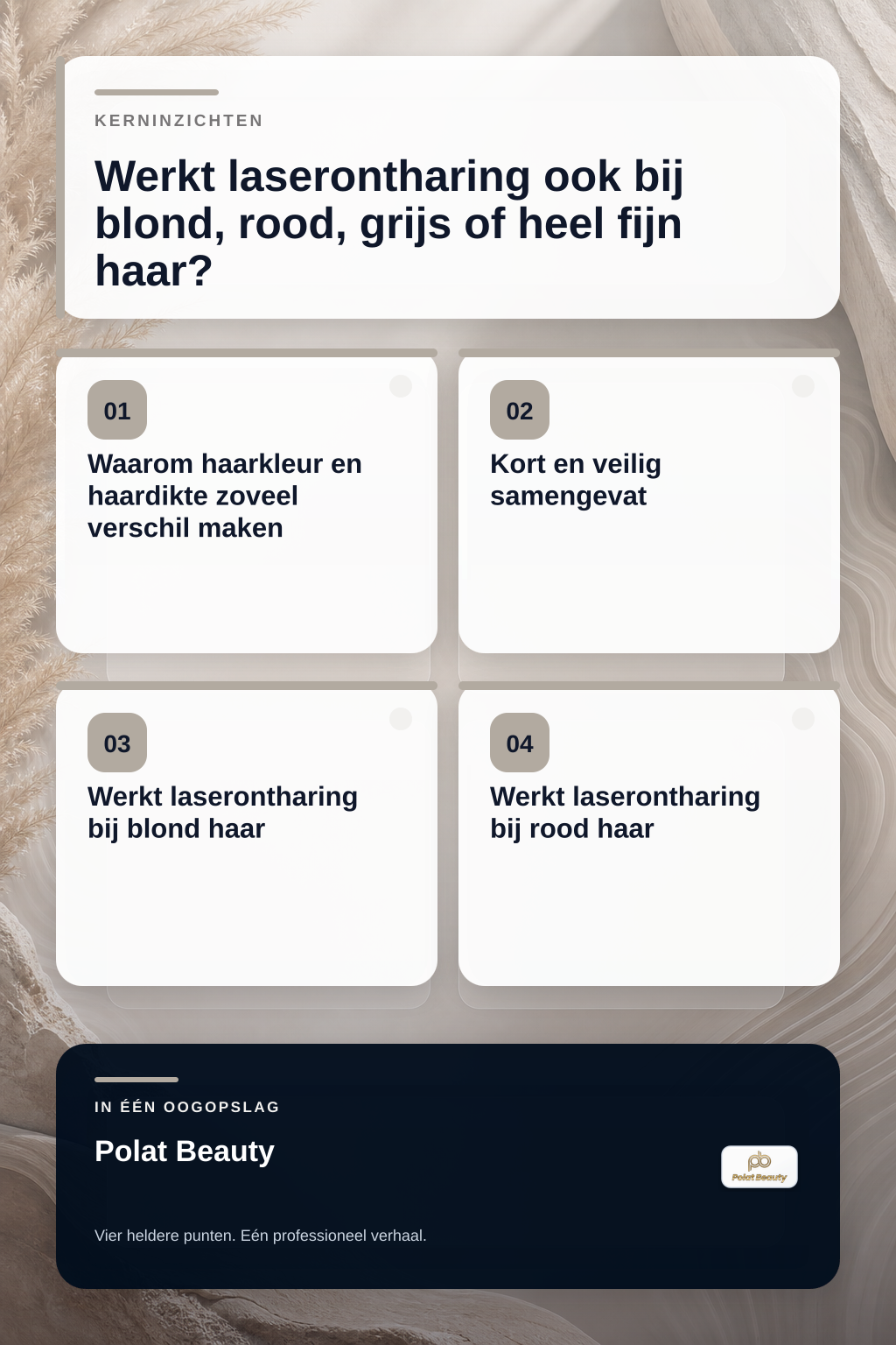 Werkt laserontharing ook bij blond, rood, grijs of heel fijn haar? infographic