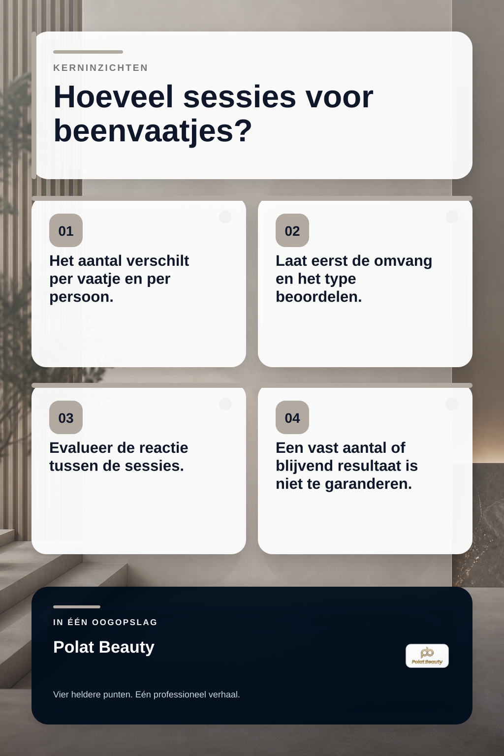 Hoeveel sessies zijn vaak nodig bij zichtbare vaatjes op de benen? infographic