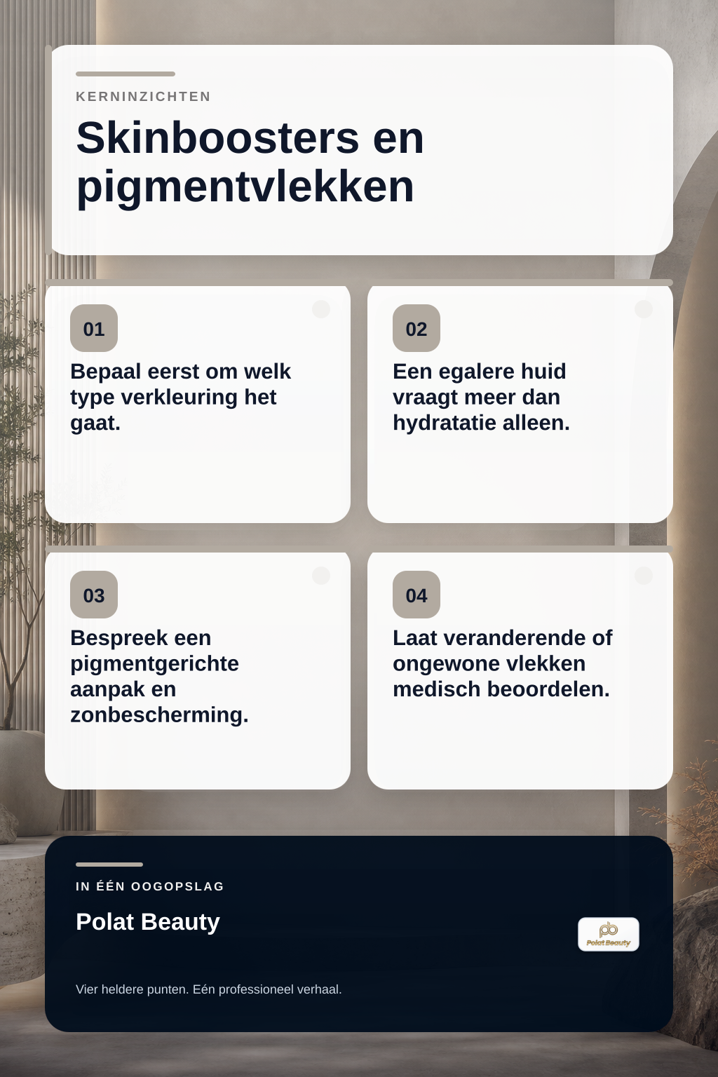 Kan een skinbooster helpen tegen pigmentvlekken en een ongelijkmatige teint? infographic