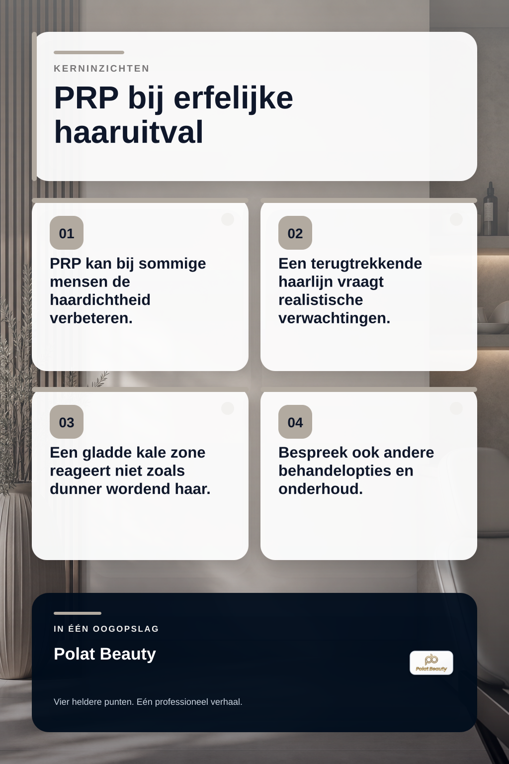 Kan PRP helpen bij erfelijke haaruitval en een terugtrekkende haarlijn? infographic