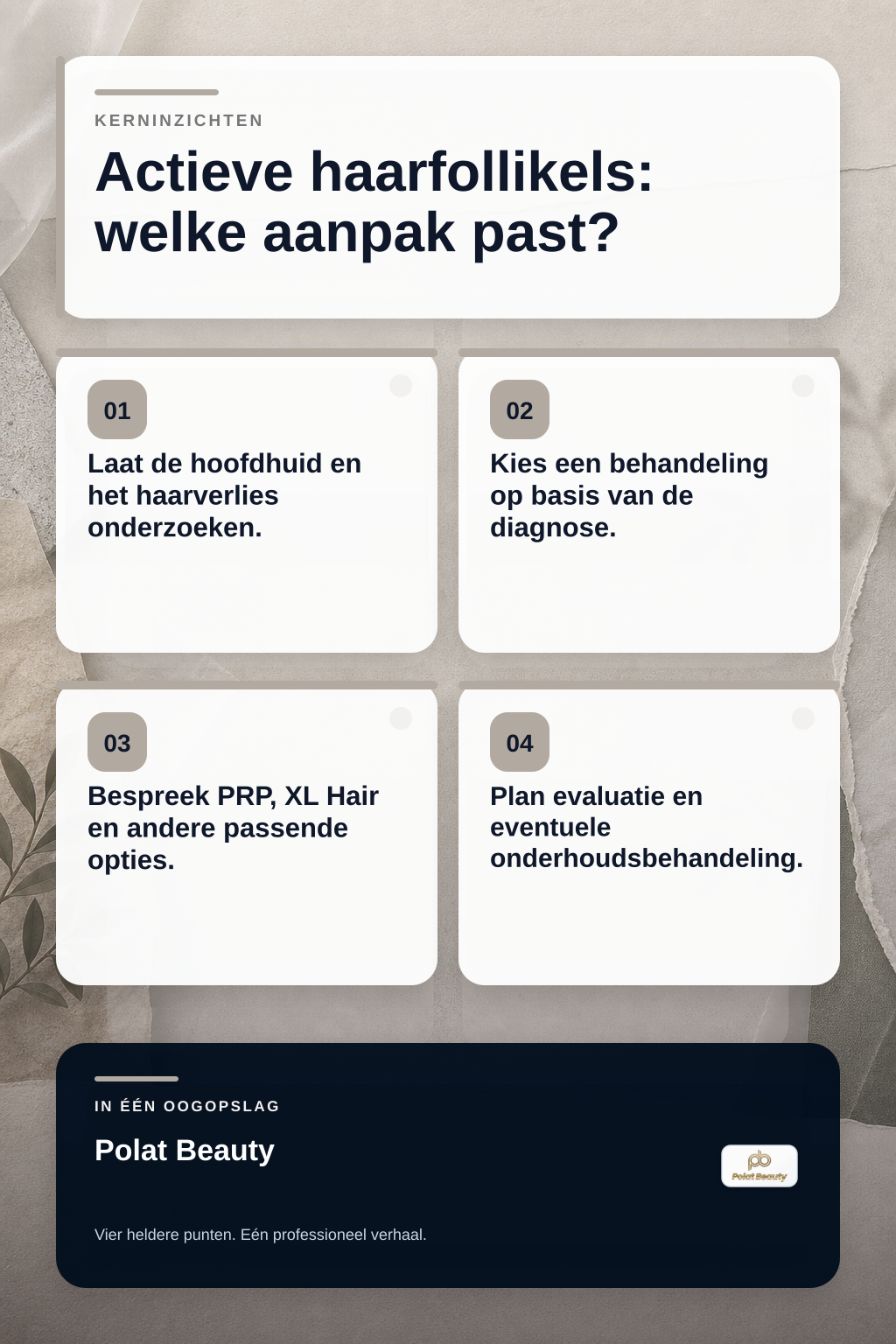 Welke behandeling tegen haaruitval past als uw haarfollikels nog actief zijn? infographic