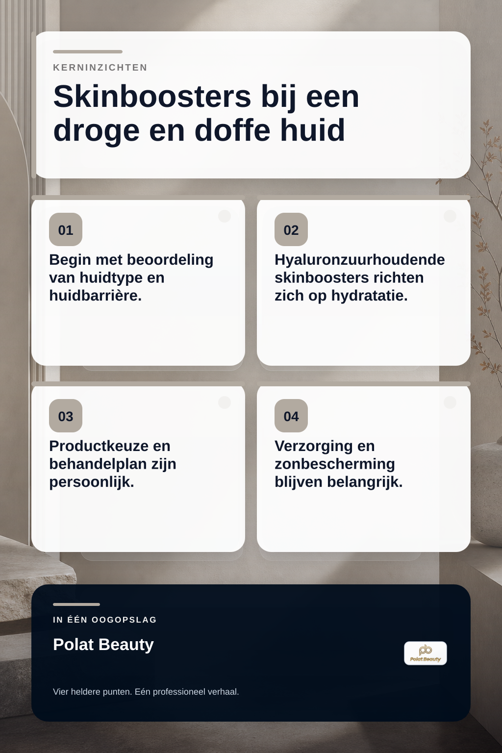 Welke skinbooster past het best bij een droge, doffe en vermoeide huid? infographic