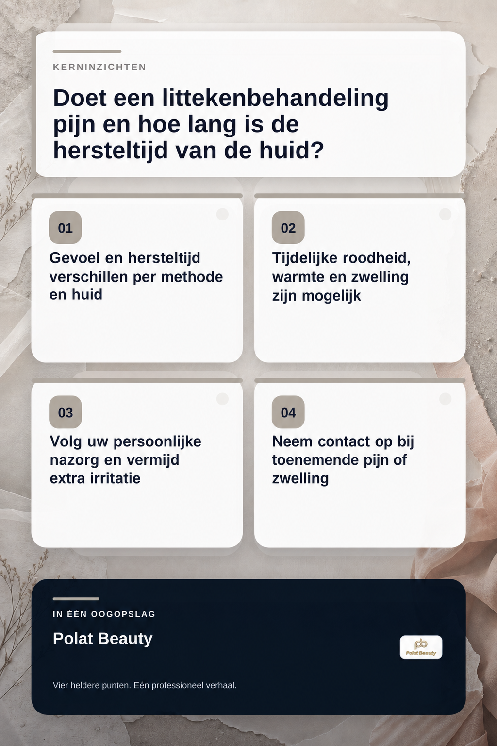 Doet een littekenbehandeling pijn en hoe lang is de hersteltijd van de huid? infographic
