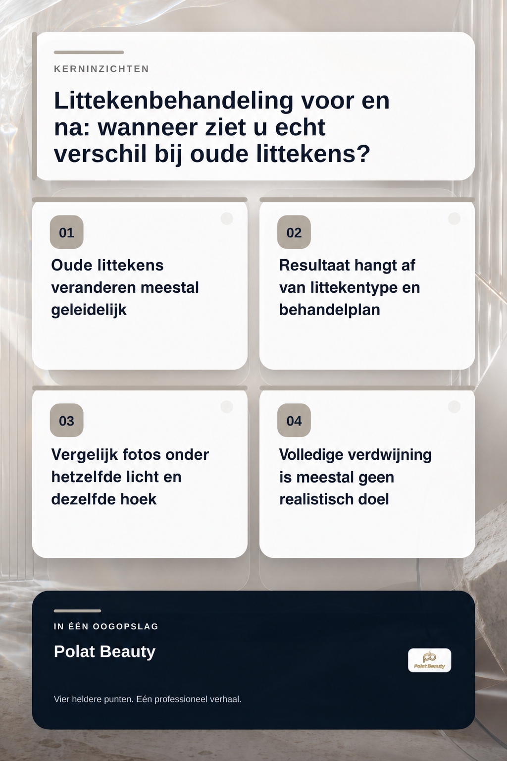 Littekenbehandeling voor en na: wanneer ziet u echt verschil bij oude littekens? infographic
